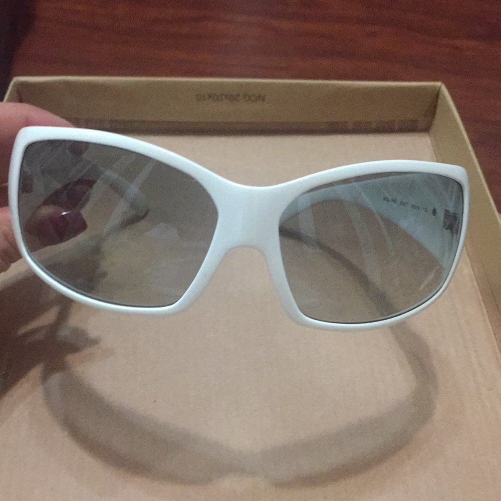 Versace White Frame Gray Lenses Sunglasses